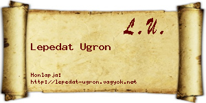 Lepedat Ugron névjegykártya